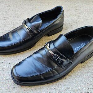 Perry Ellis Men Portfolio Brian Boy Size 6 Black Slip On Dress Loafers Shoes